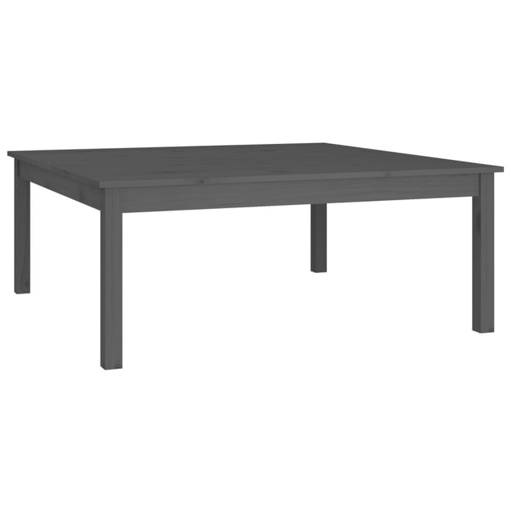 Vidaxl Konferenčný stolík sivý 100x50x41 cm masívna borovica